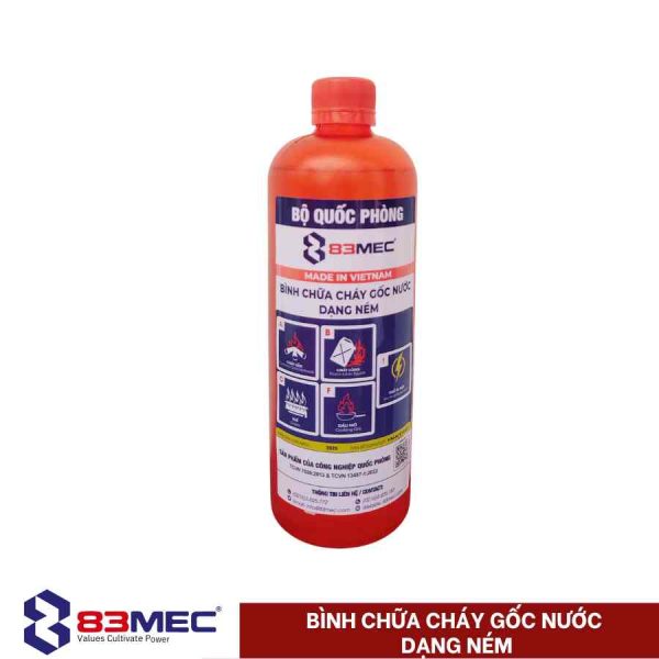 Bình chữa cháy gốc nước dạng ném 83MEC – Bộ Quốc Phòng